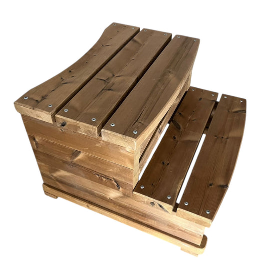 Tukevat kylpytynnyrin lämpökäsitellyt puuportaat